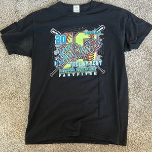 Black state softball t-shirt.